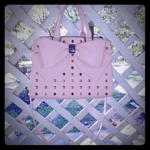 Betsey Johnson blush pink bow purse